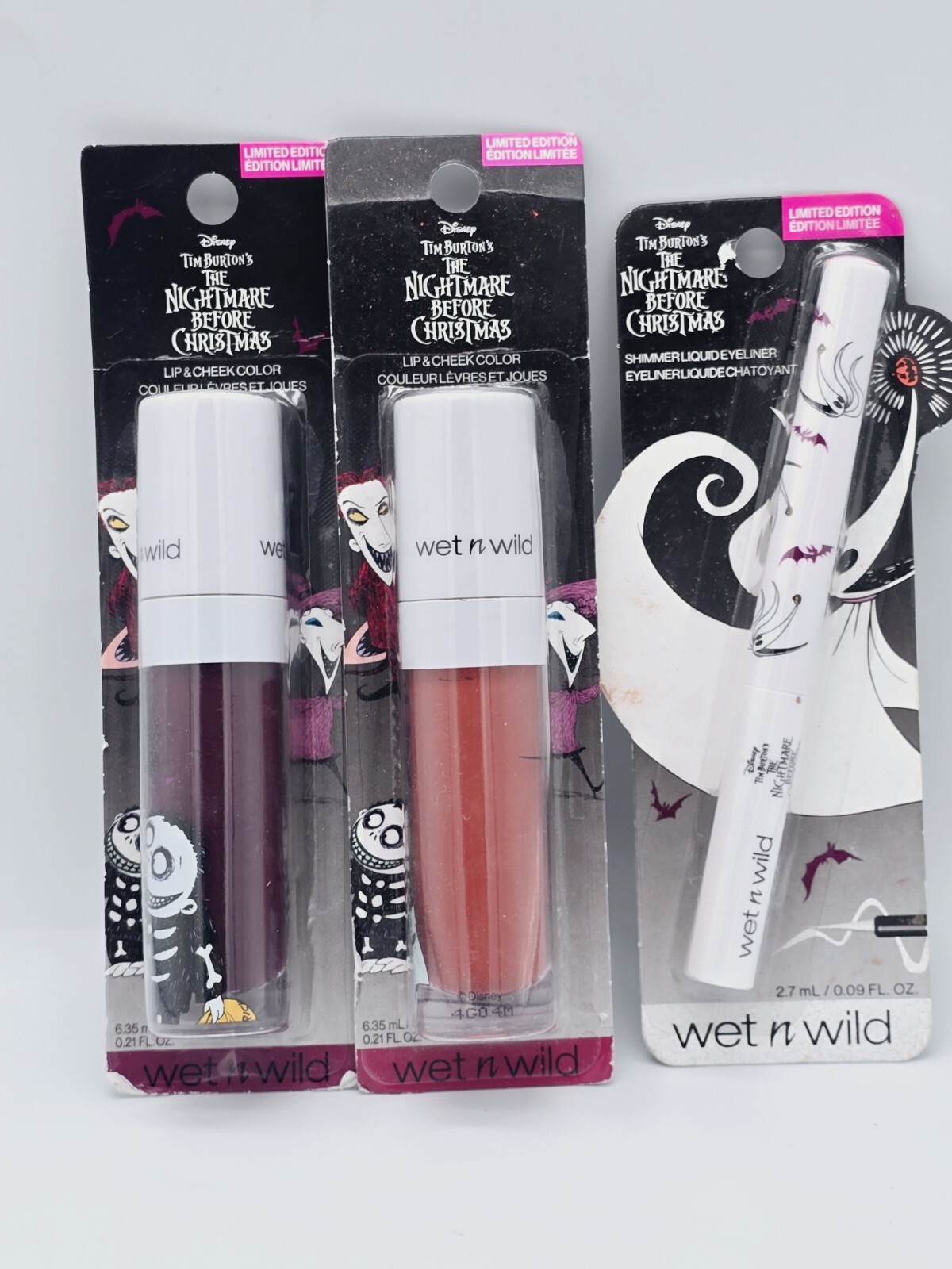 Wet N Wild Nightmare Before Christmas LIMITED EDITION Makeup. 3 Pieces Total