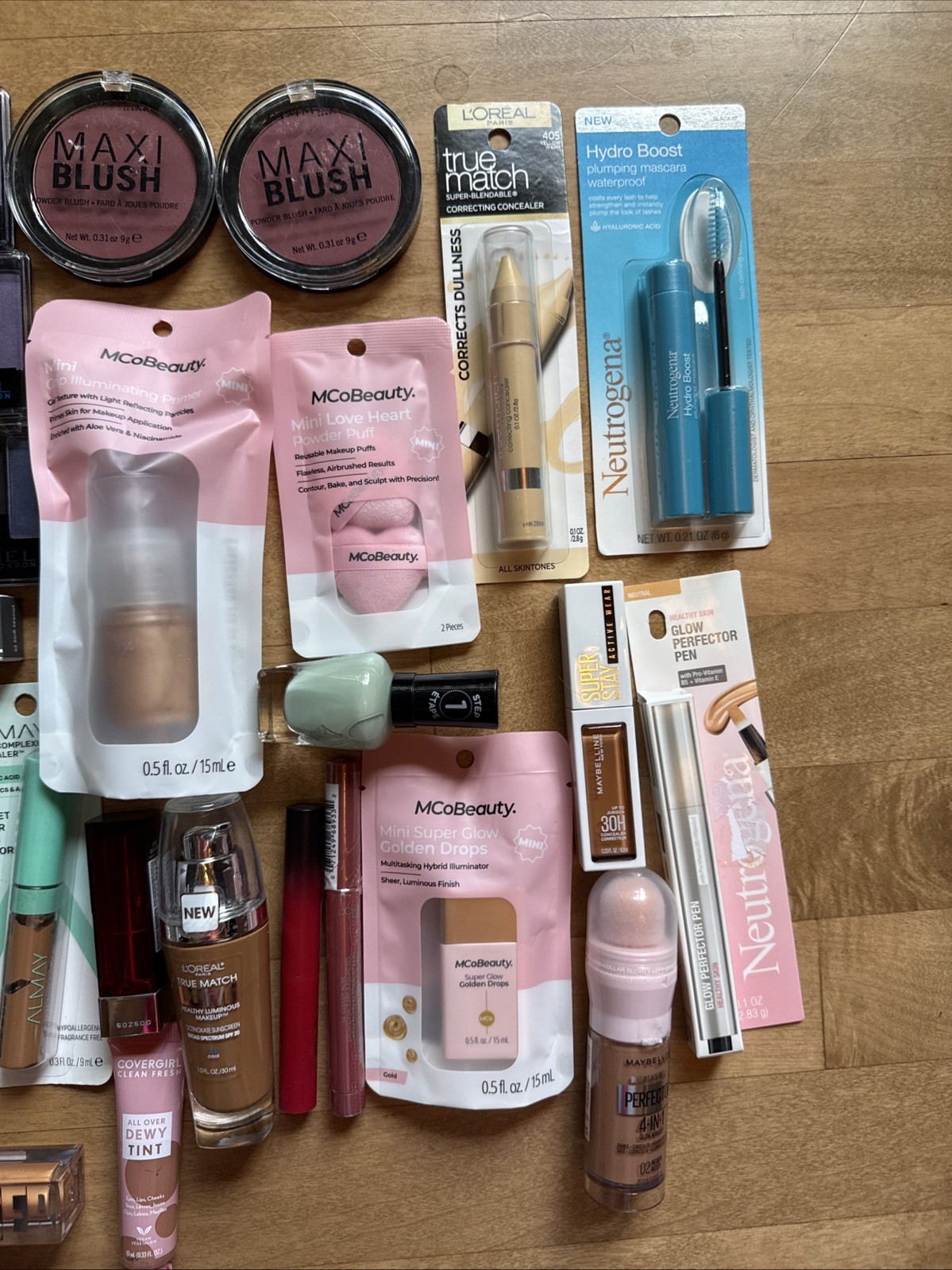 30 Piece Lot Of New Makeup e.l.f. Loreal, Rimmel, Maybelline, Neutrogena MCO