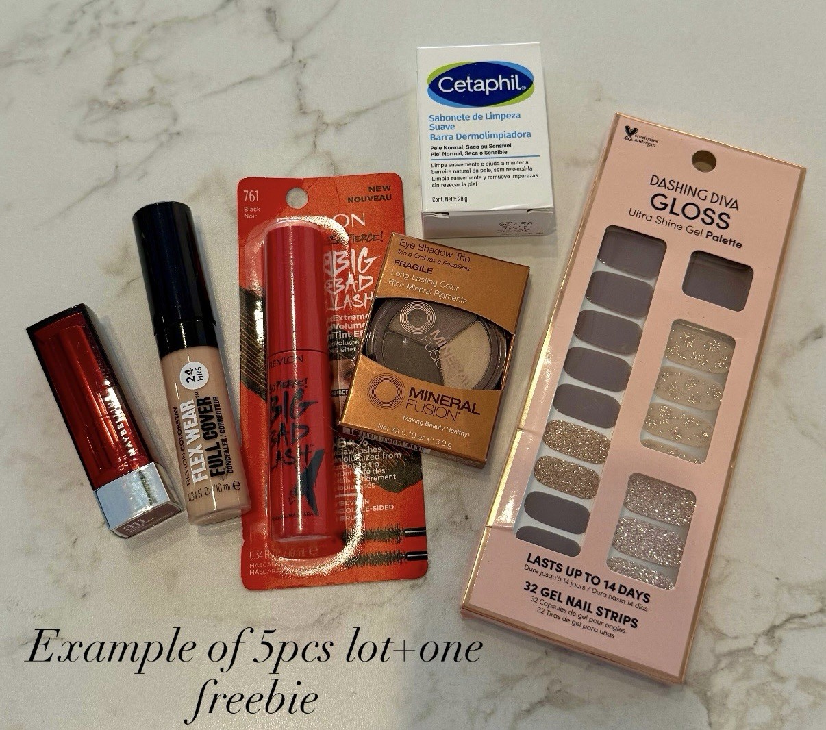 5, 10 Pcs Mixed Makeup Beauty Bundle Wholesale Lot, Maybelline, Loreal, Revlon