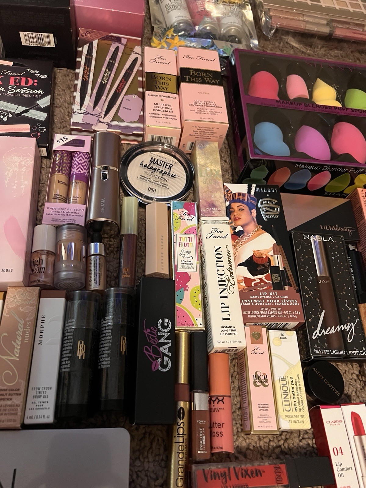 Full Size Mixed Makeup & Beauty Lot w/ Morphe, Too Faced, Clinique, NYX, ULTA