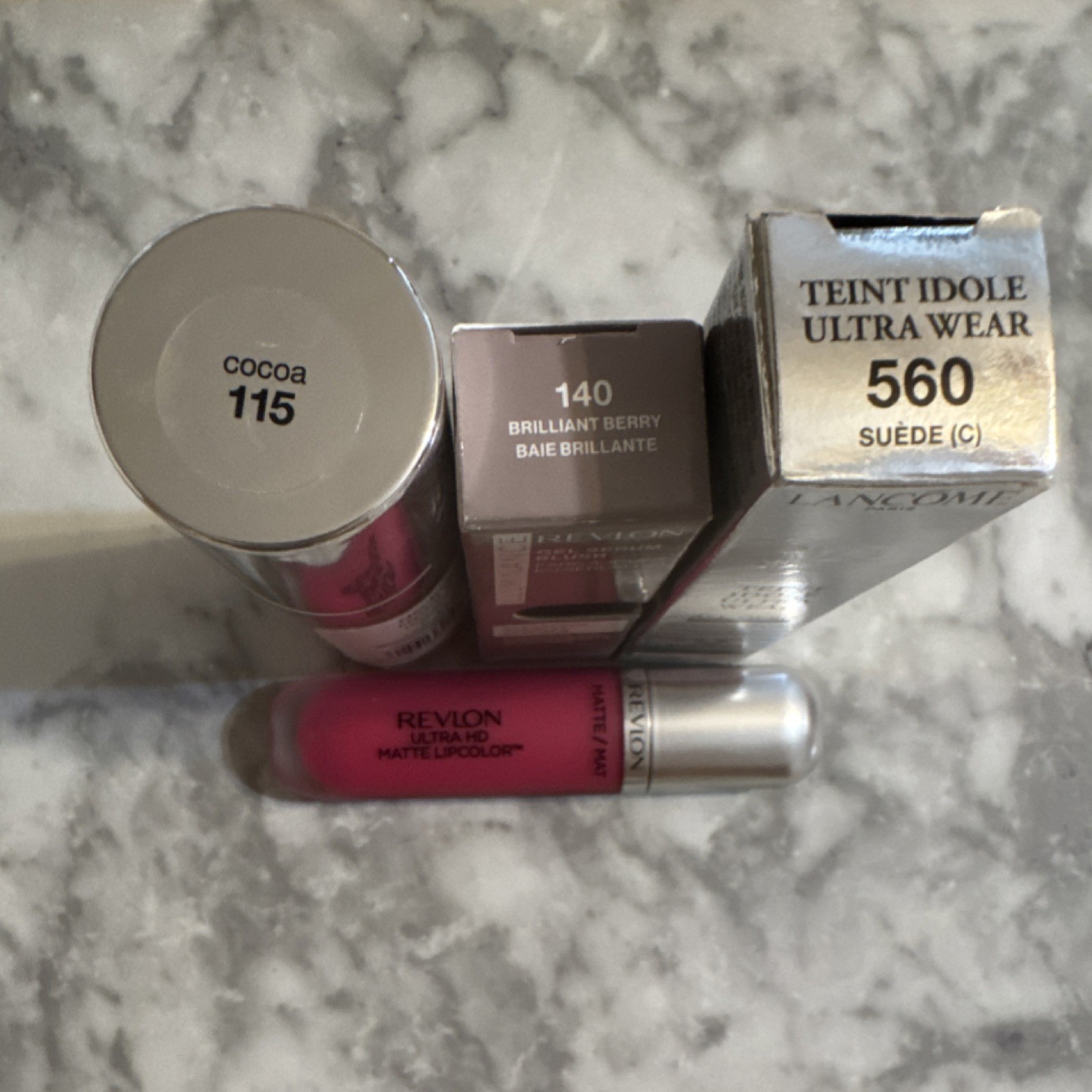 Revlon, Neutrogena & Lancôme Makeup Lot Hydrating Lipcolor, Tint, Blush