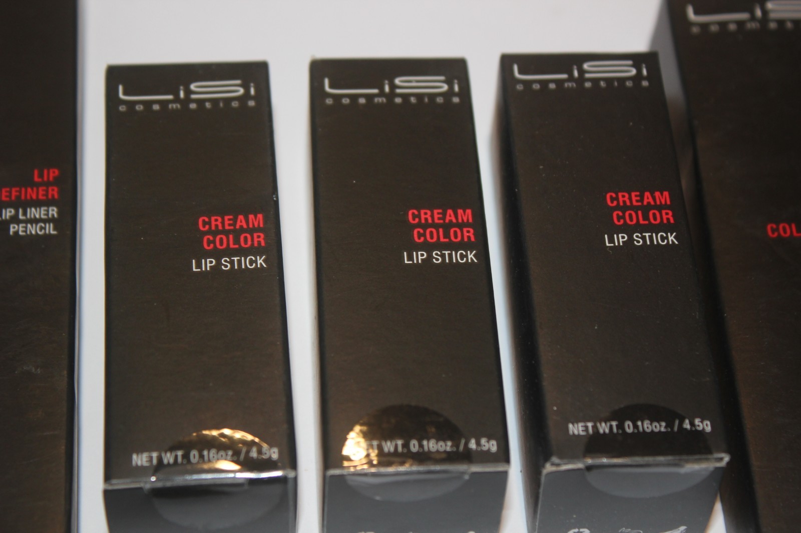 Lot Of 5 Lisi Cosmetics Makeup Lip Stick, Lip Liner, Lip Gloss NEW SEALED