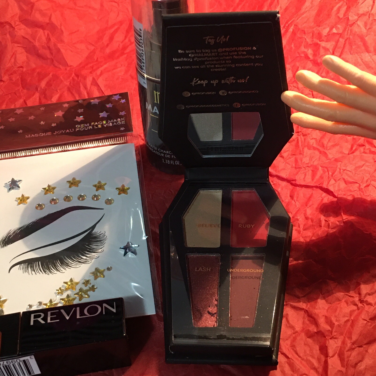Halloween Sparkly Makeup WET N WILD GEM FACE MASK /REVLON LIP EYES LOT /New
