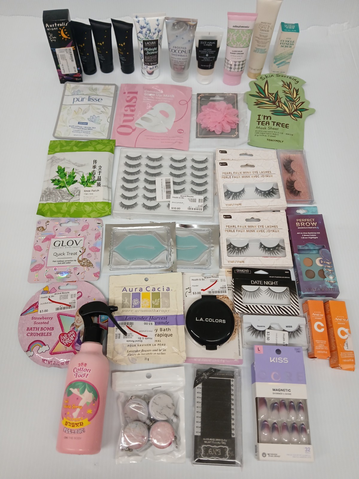 Mixed Health And Beauty Lot Face Masks Lotion Eyelashes Anti-Aging More