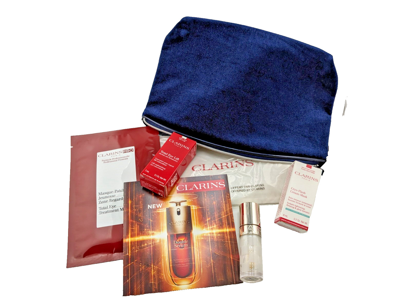 CLARINS Beauty Gift Set Mixed Lot Self Care with Lancome Bag NEW