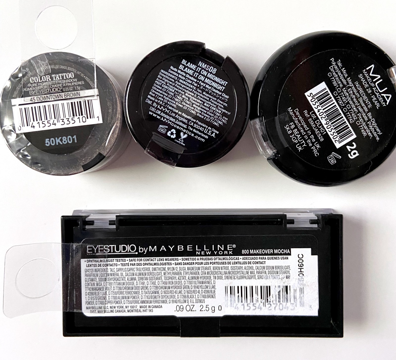 Eye Makeup Bundle NYX & Maybelline MUA Lot of 4 – New & Rare