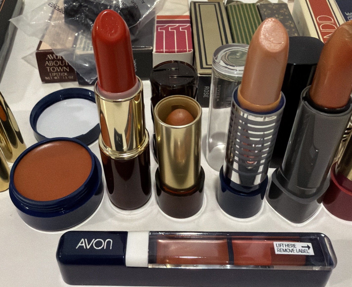 Vintage Avon Lipstick Lot – 17 Discontinued most boxed unused pencil & sharpener