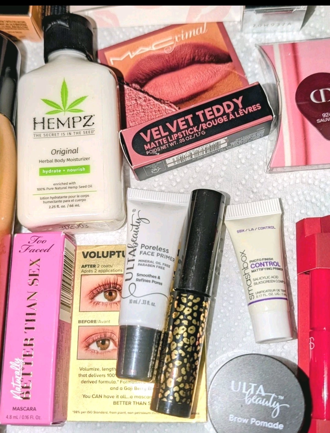 Cosmetics Lot 33 Pcs Bundle Deluxe Mini & Full Sz Makeup NEW Tarte Nars MAC Dior