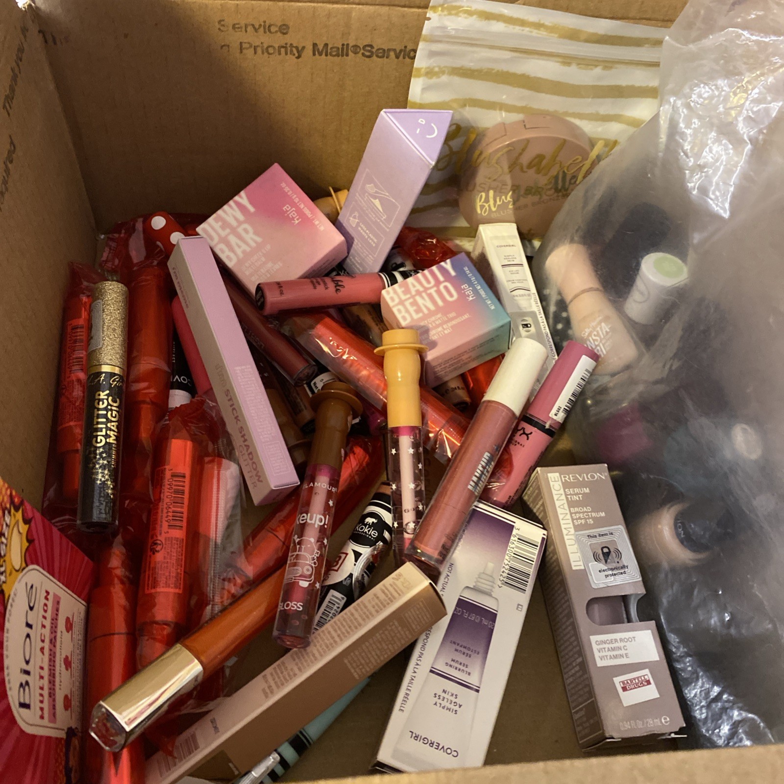 Bulk Makeup Pack 50 PCS NEW Lippies Nail Polish Korean Kaja and More NEW LOT