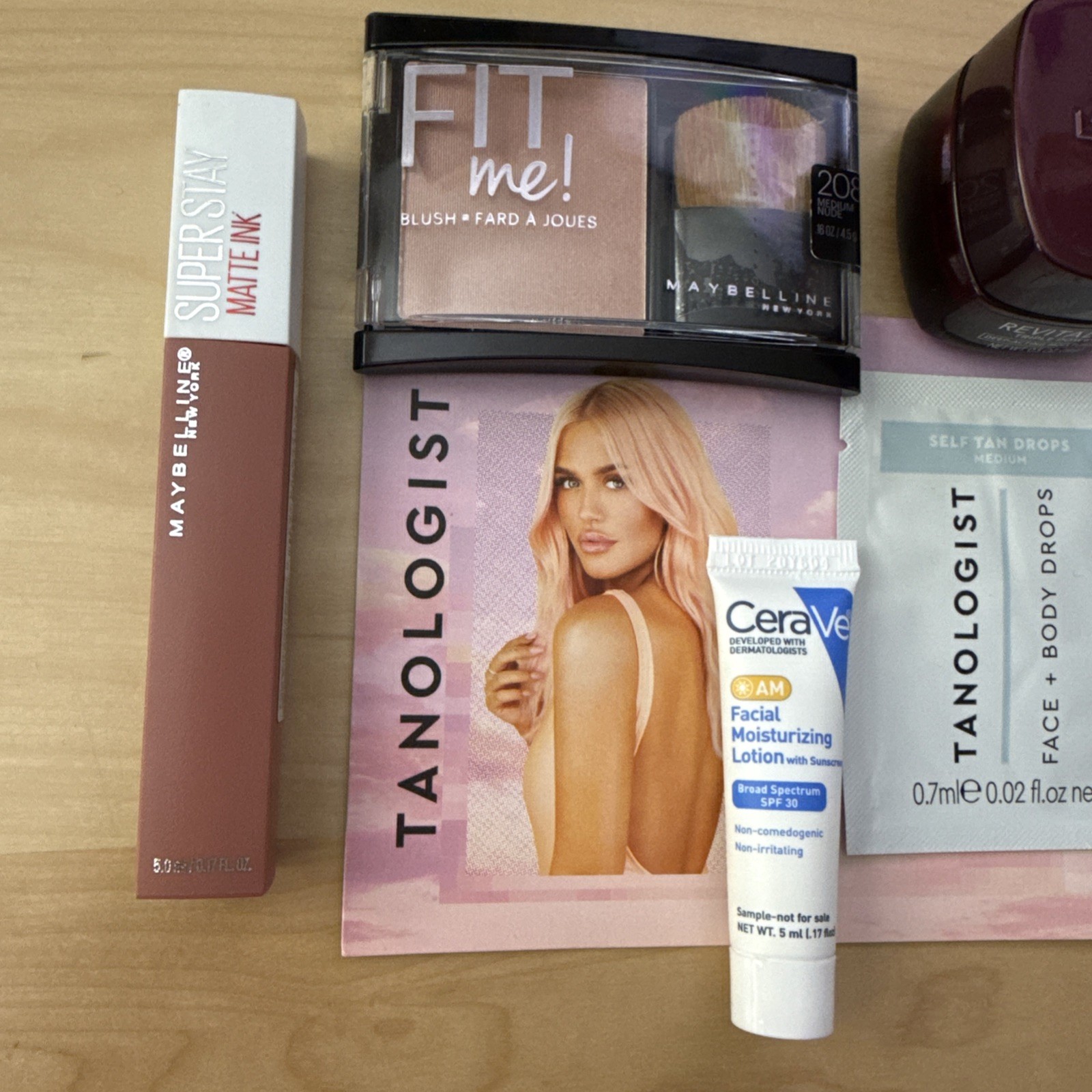 5 Piece Skin + Makeup Bundle Face Lips & Eyes All New (+ bonus sample tan drops)