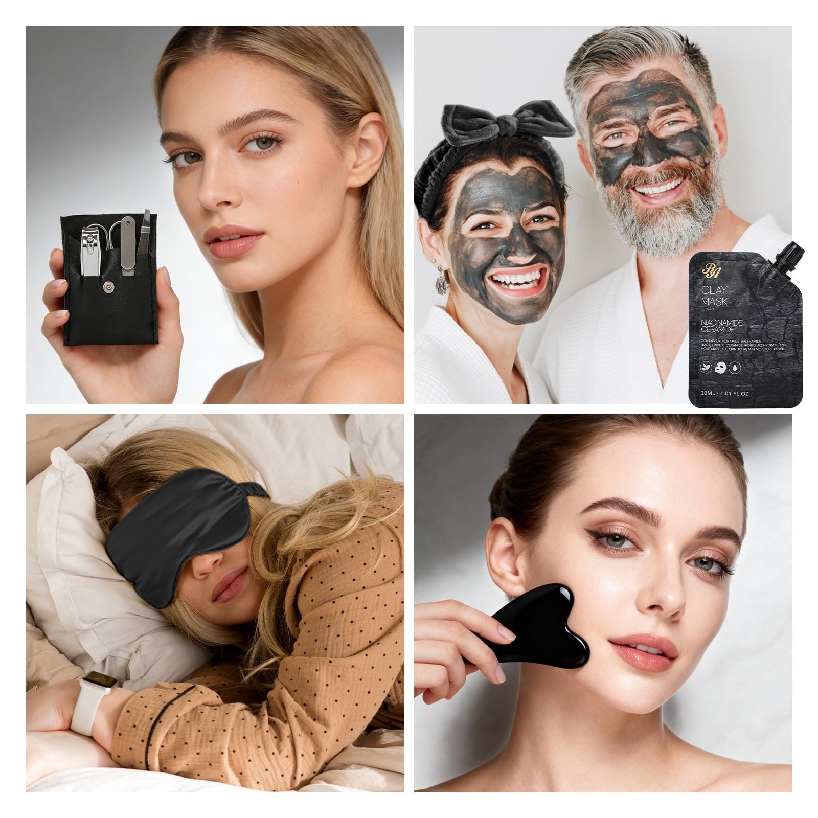 33 Pcs Mother’s Day Gift, Charcoal Hydrating Skin Care Gift Set for Women & M…