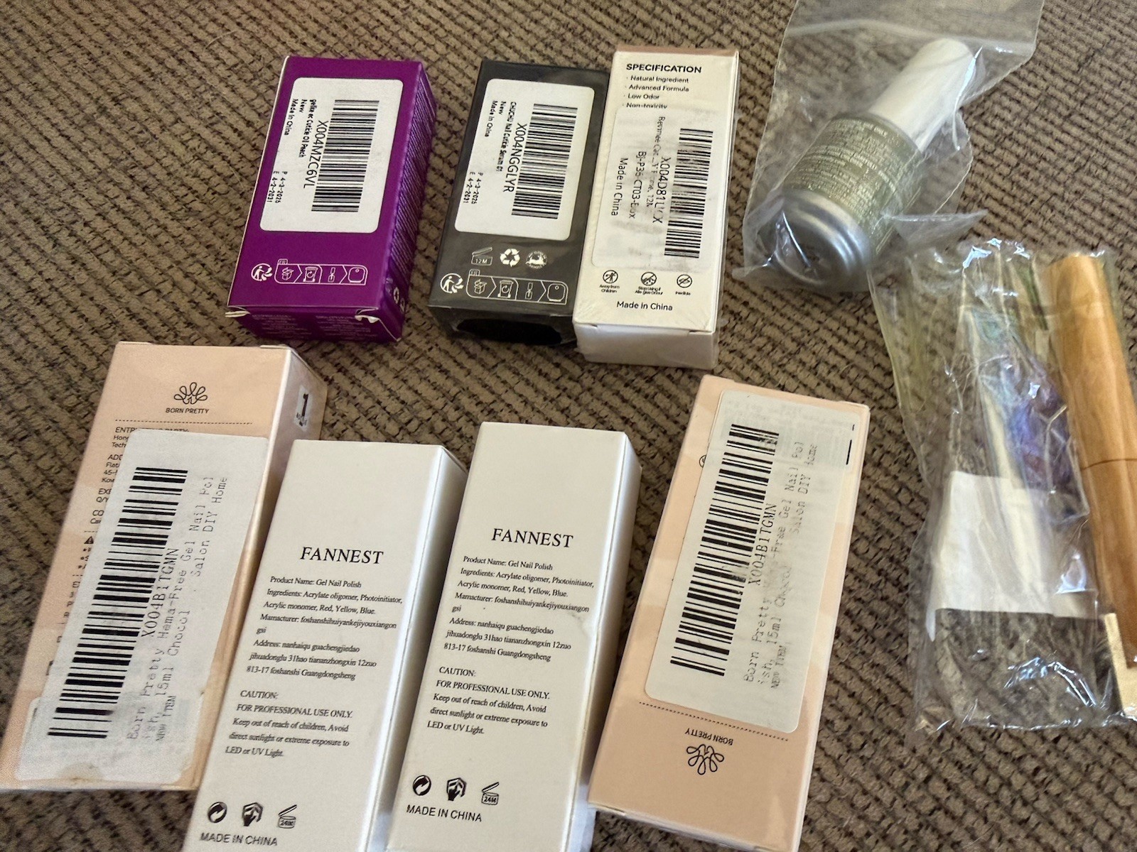 NEW Gel Nail Polish, Cosmetics Bundle Lot, Born Pretty, Fannest, Etc. Bulk Buy