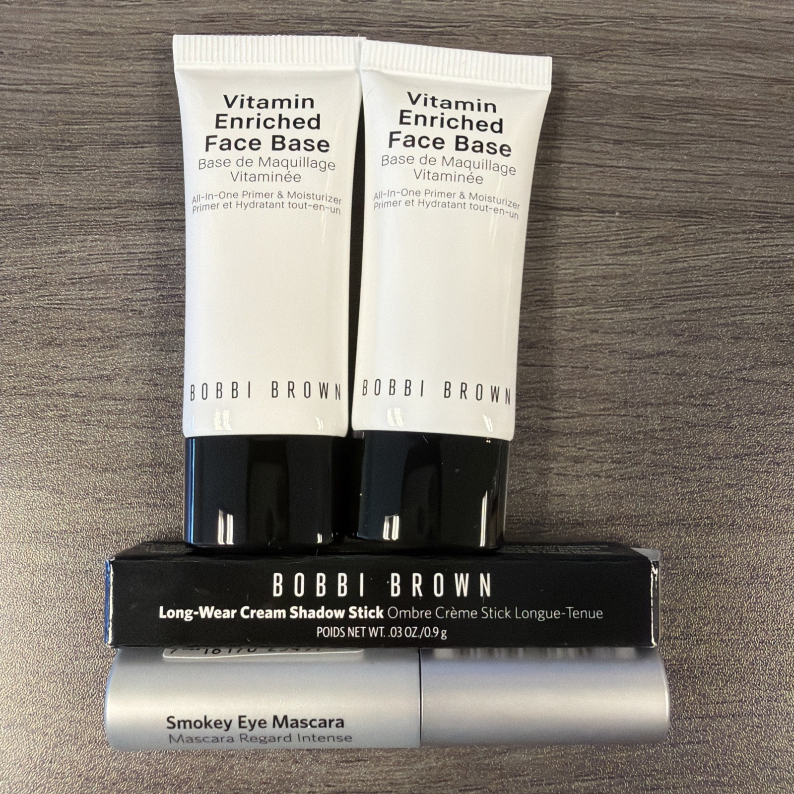 Variety Lot of 4 Bobbi Brown Makeup Products – Primer, Mascara, Eyeshadow Stick