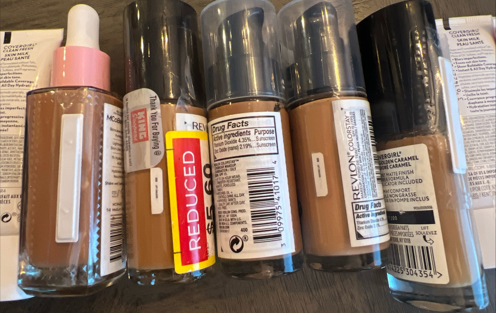 Mixed Makeup Lot~Foundations~Covergirl/Revlon/MCoBeauty~ Med Deep Shades~ New