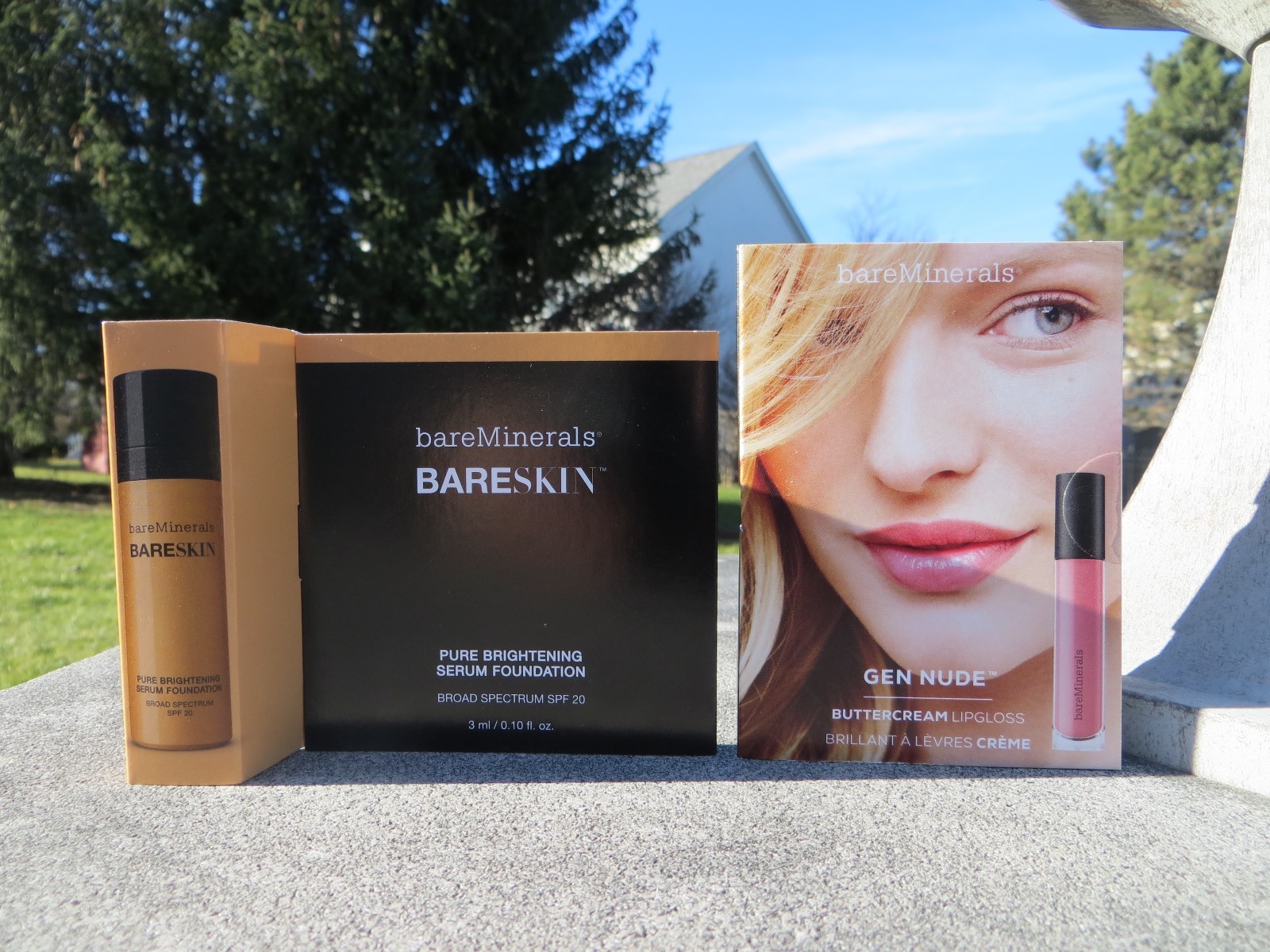 NEW- Bare Minerals BareSkin foundation & Gen Nude gloss – deluxe travel size