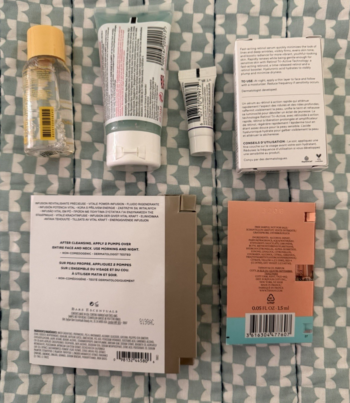 Mix Assorted Beauty Products Makeup Skincare Perfume Lot Mini Travel Sample +Bag
