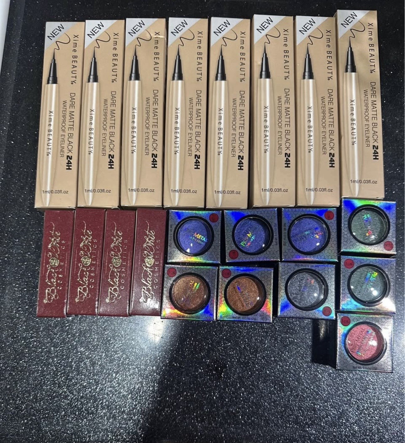 Xime Beauty DARE MATTE BLACK 24H Eyeliner & Pris-Metal Eye Mouse 2g Mixed Lot