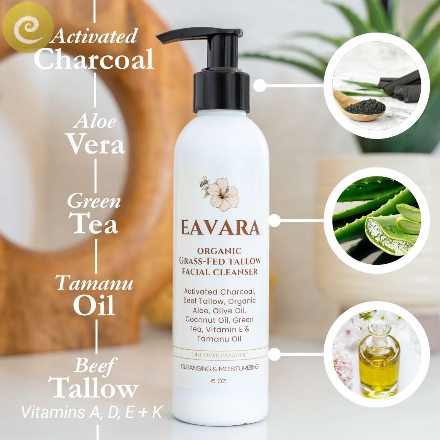 Eye Cream, Collagen Moisturizer, and Beef Tallow Cleanser Set – Organic Sk