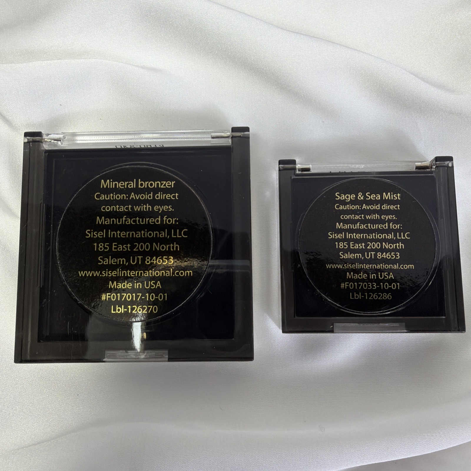 Sisel Timeless Minerals Sage & Sea Salt Eyeshadow & Bronzer Made In USA