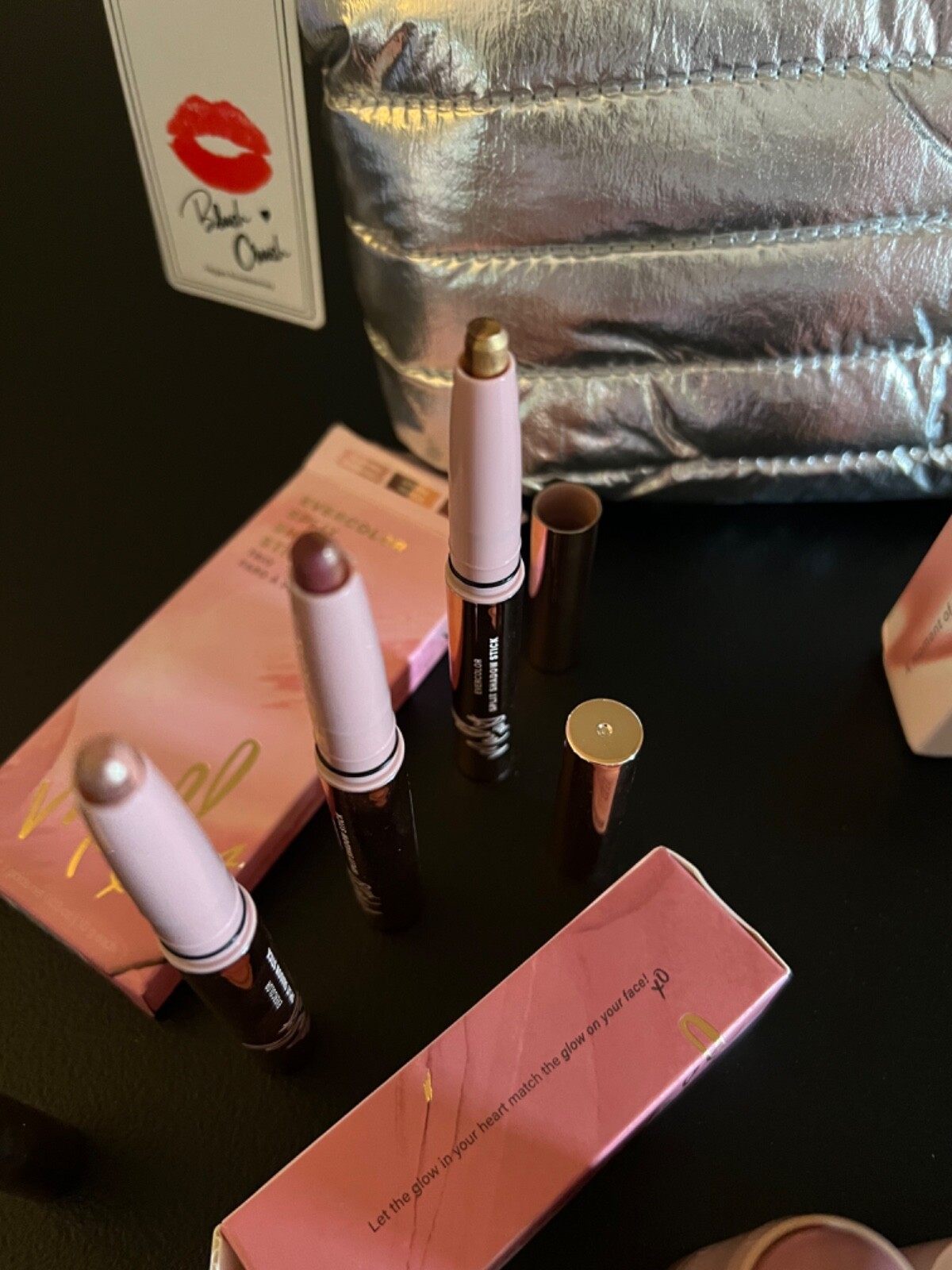 MALLY BEAUTY BUNDLE & BLUSH CRUSH COSMETIC BAG ALL NIB 7 pcs