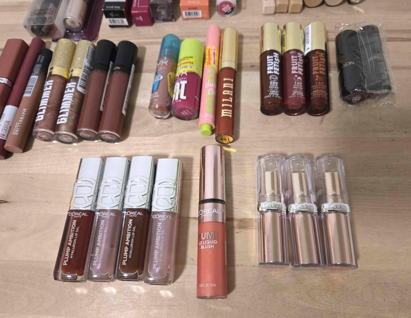 48 Pc Mixed Makeup Wholesale Lot – Revlon Elf Maybelline L’Oreal Milani Nyx