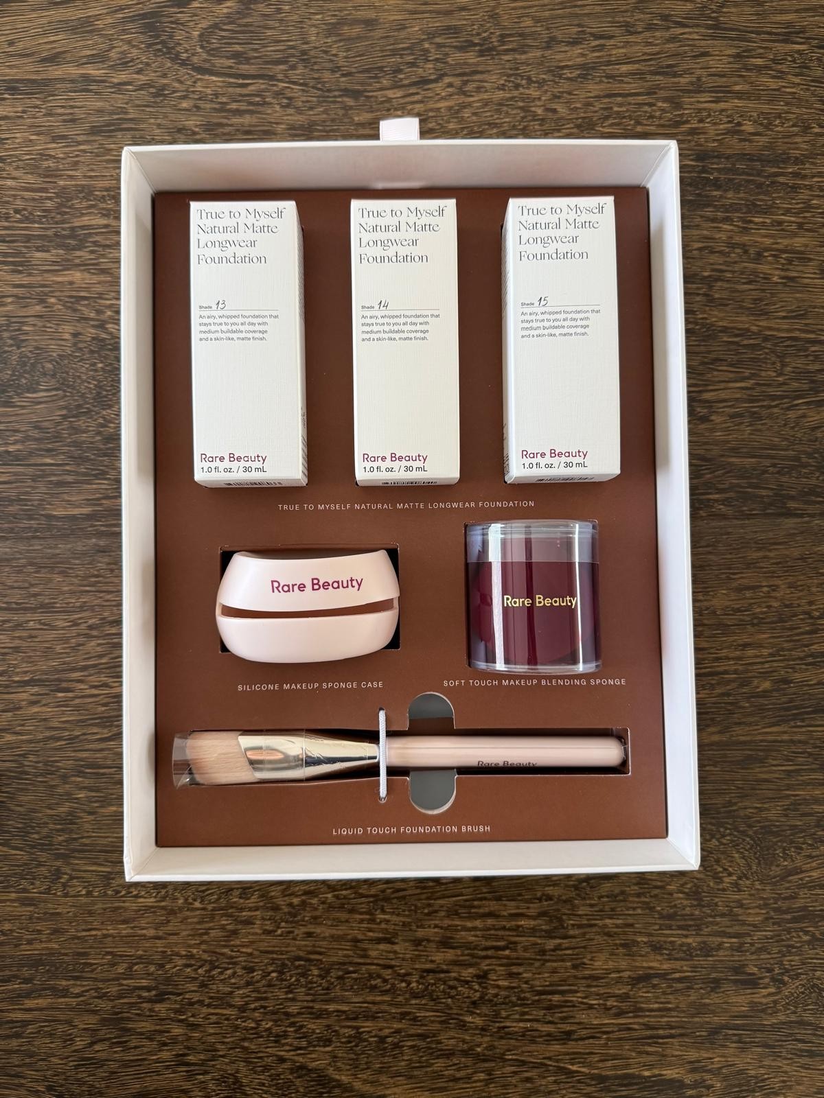 RARE BEAUTY TRUE TO MYSELF NATURAL MATTE LONGWEAR FOUNDATION X 3 + Brush $169!