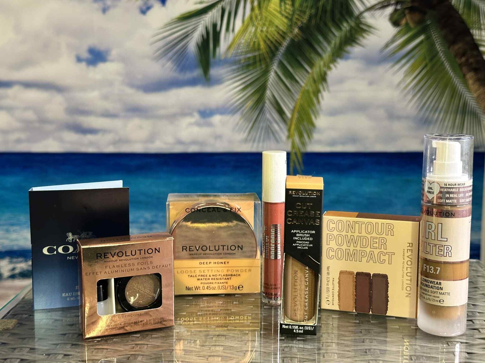 Revolution Beauty Bundle Lot, Coach Sample Perfume