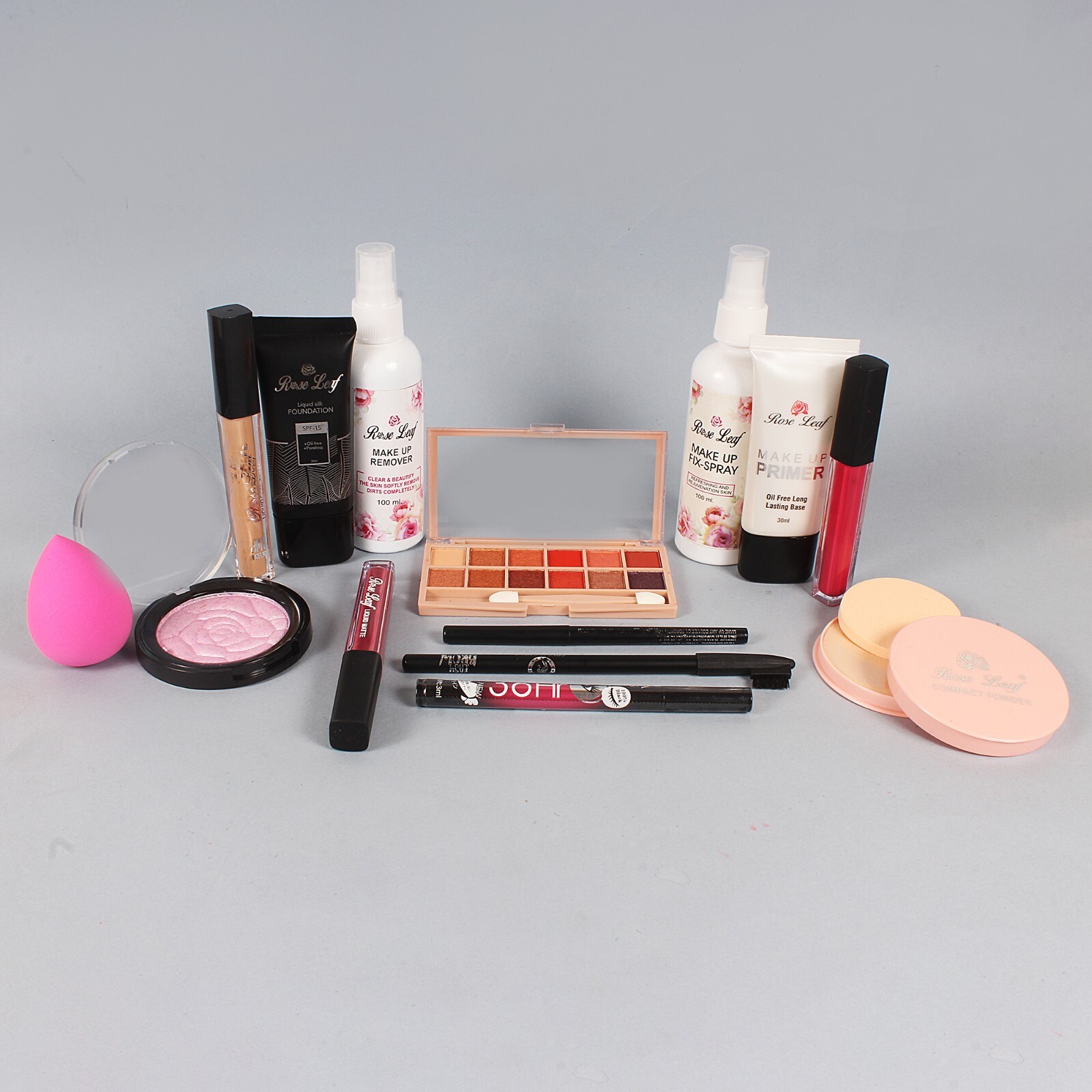 Makeup Combo for Girls include with 14 in 1 item like FacePrimer ,Lipsticks etc.