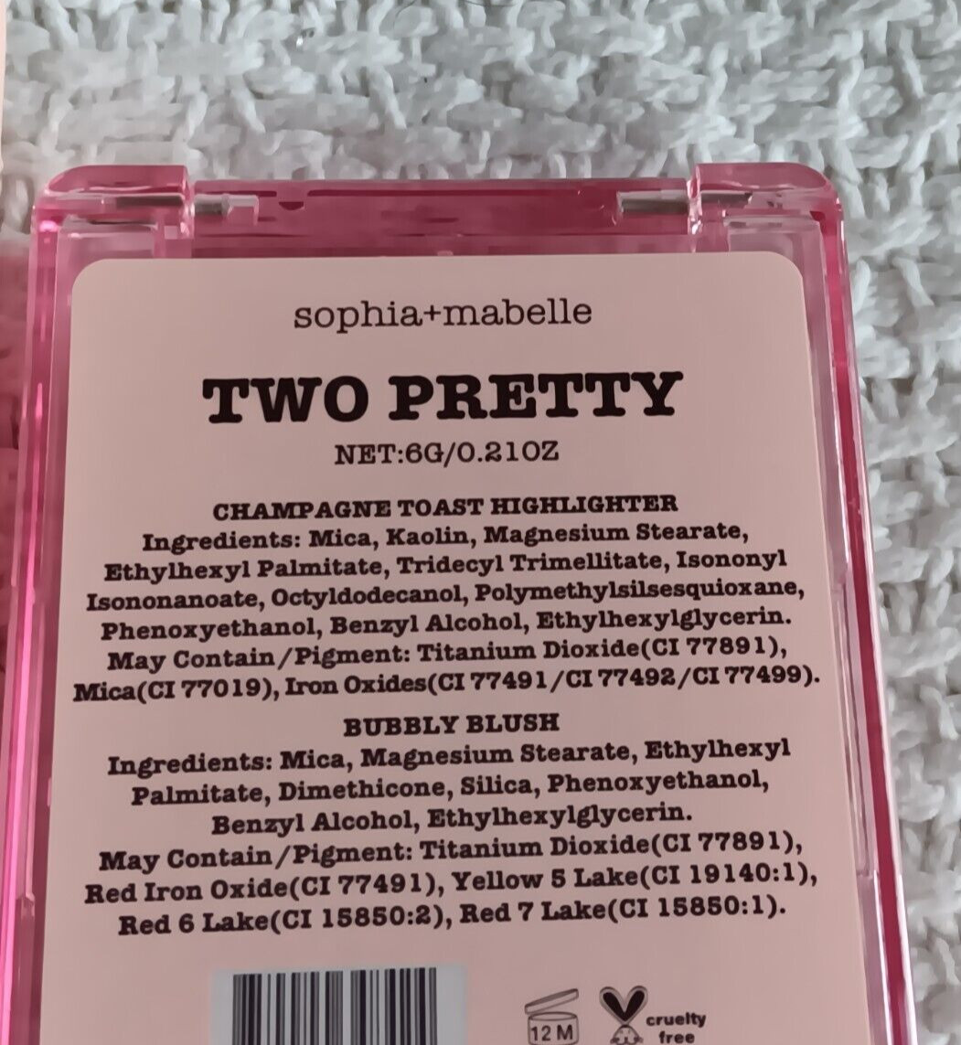 Sophia + Mabelle Realher Highlighter Blush Dermablend Prof Banana Powder Lot