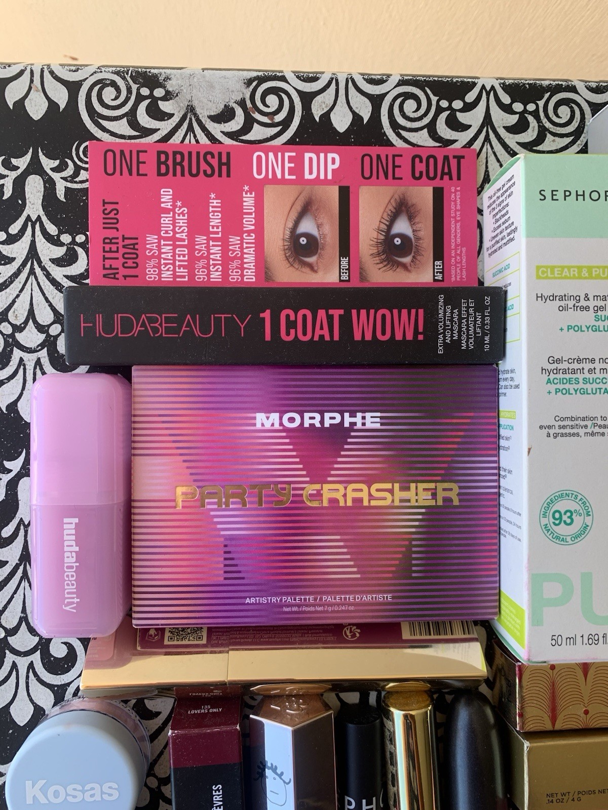NWT Huge Lot Huda Mac Morphe Hourglass Kosas Fenty Kaja Lip Mascara Eyeshadows