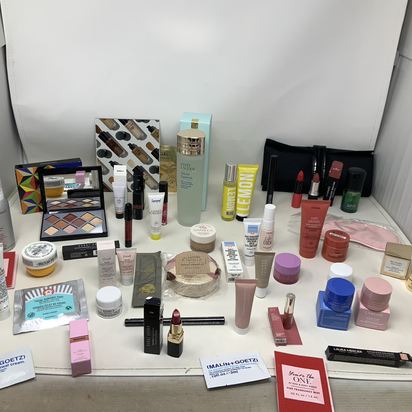 Huge Lot Of 48 Pieces M.A.C & Bobbi Brown Full, Travel & Sample Size