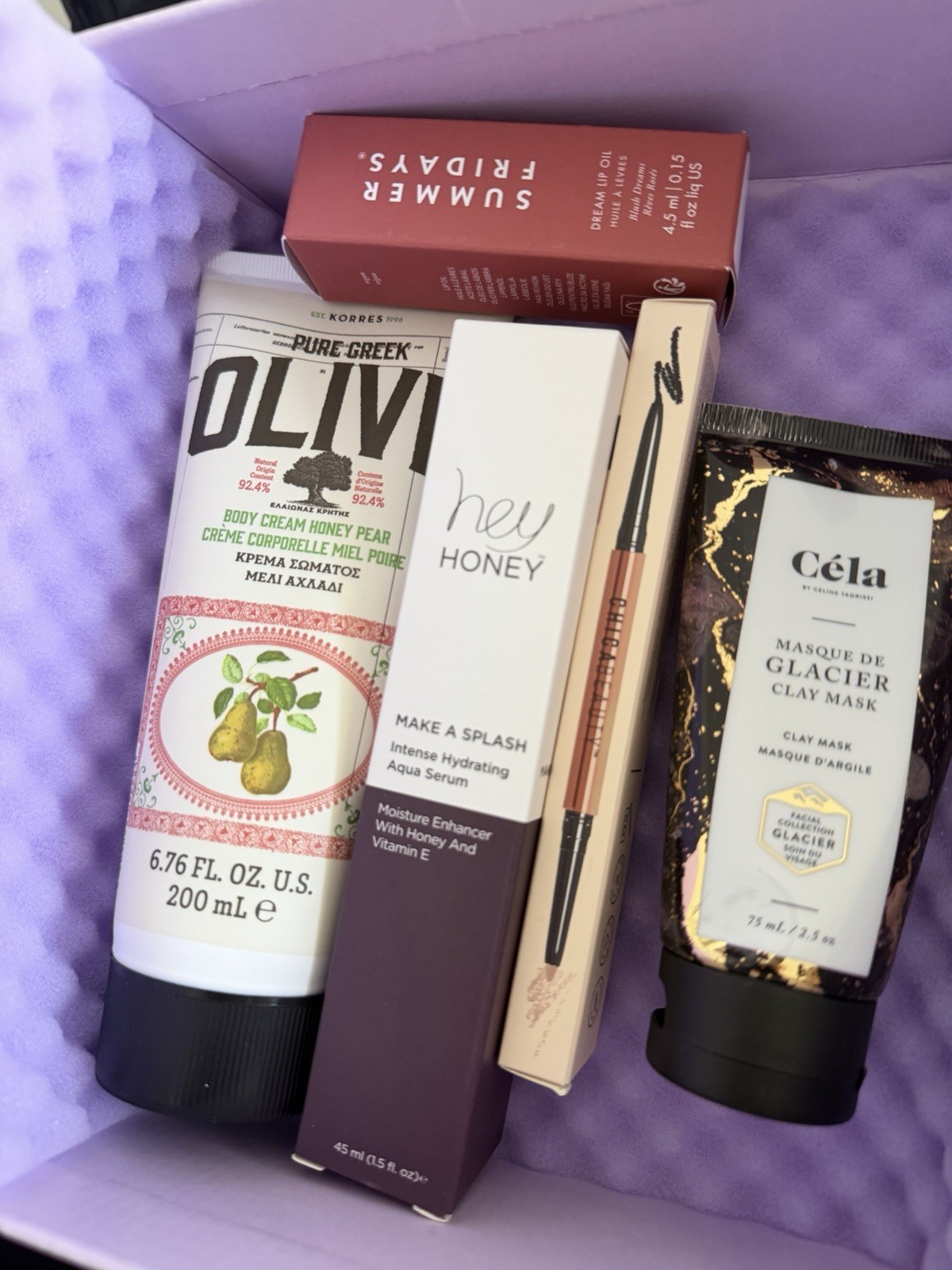 Assorted Full Size Hydrating Lot: Summer Fridays, Korres, hey HONEY