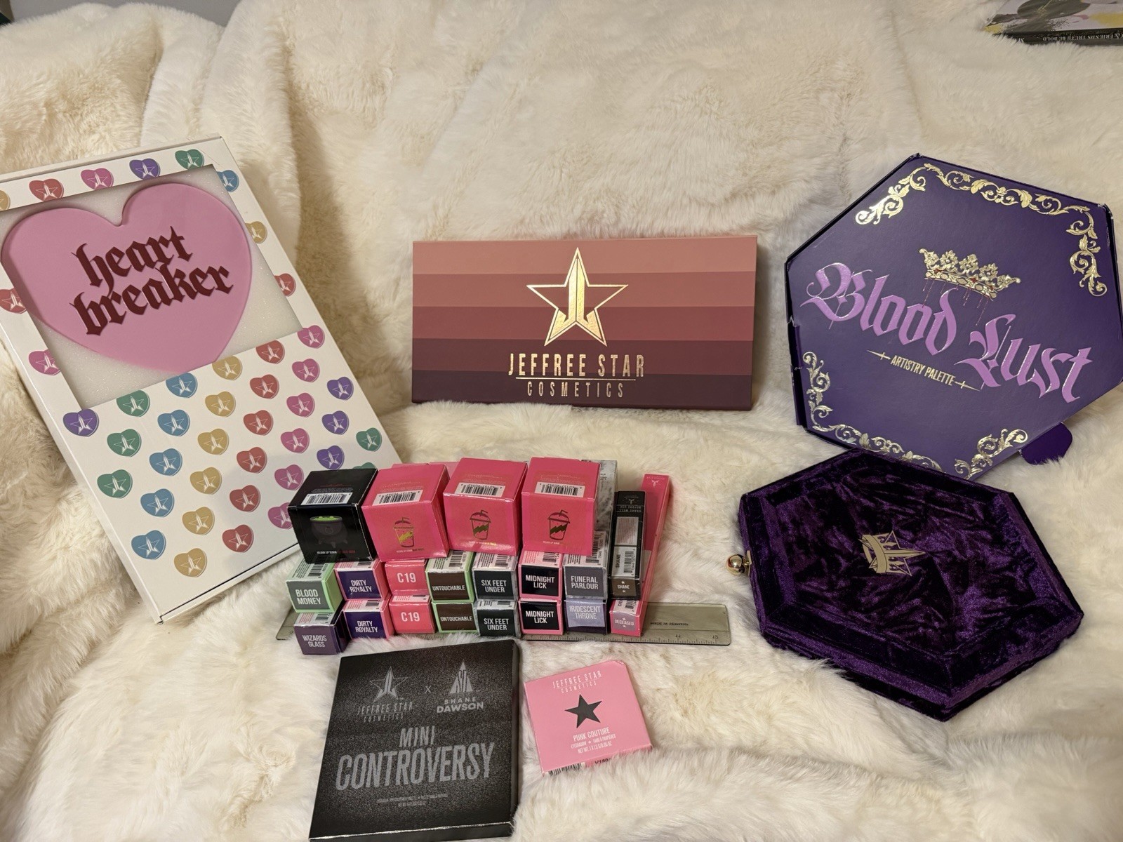 $500+Jeffree Star Bundle MAKEUP Lot#GLOSS, LIP SCRUB,MIRROR,BEAUTY GIFTS,PALETTE