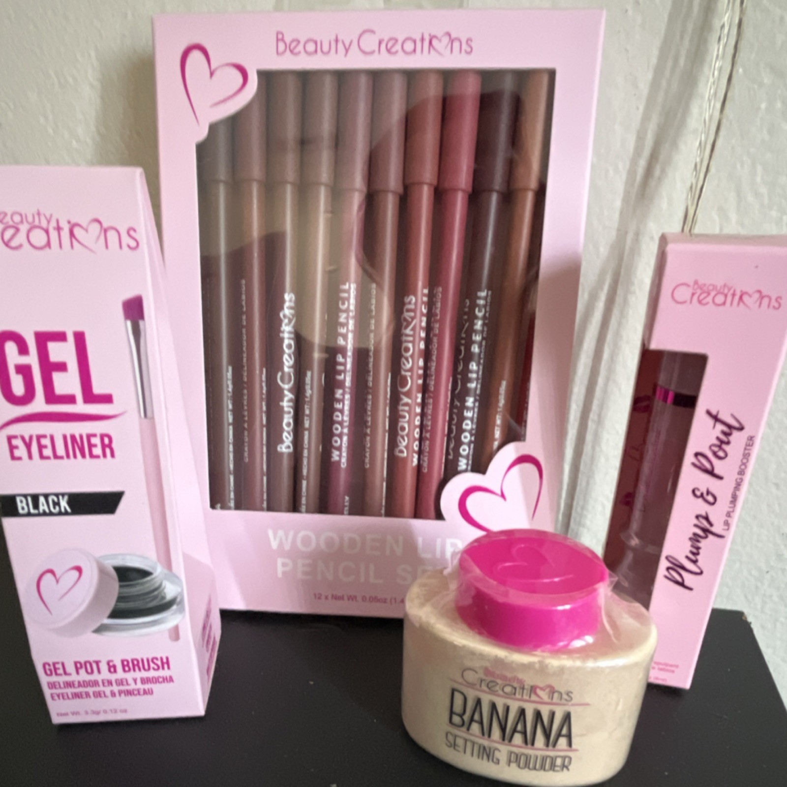 Bundle Beauty Creations Wooden Lip Pencil Set, Gel Eyeliner, Plump & Pout,more