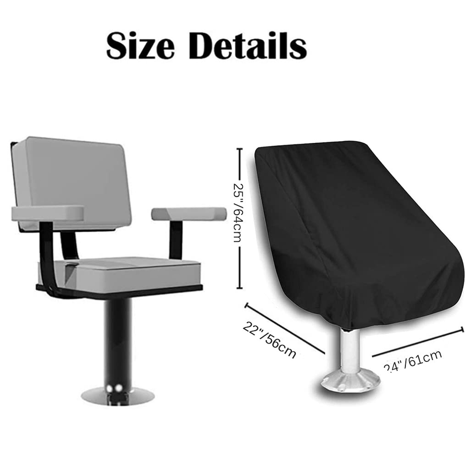 Boat Seat Cover Outdoor Waterproof Pontoon Boat Seats Cover Weather Resistant…