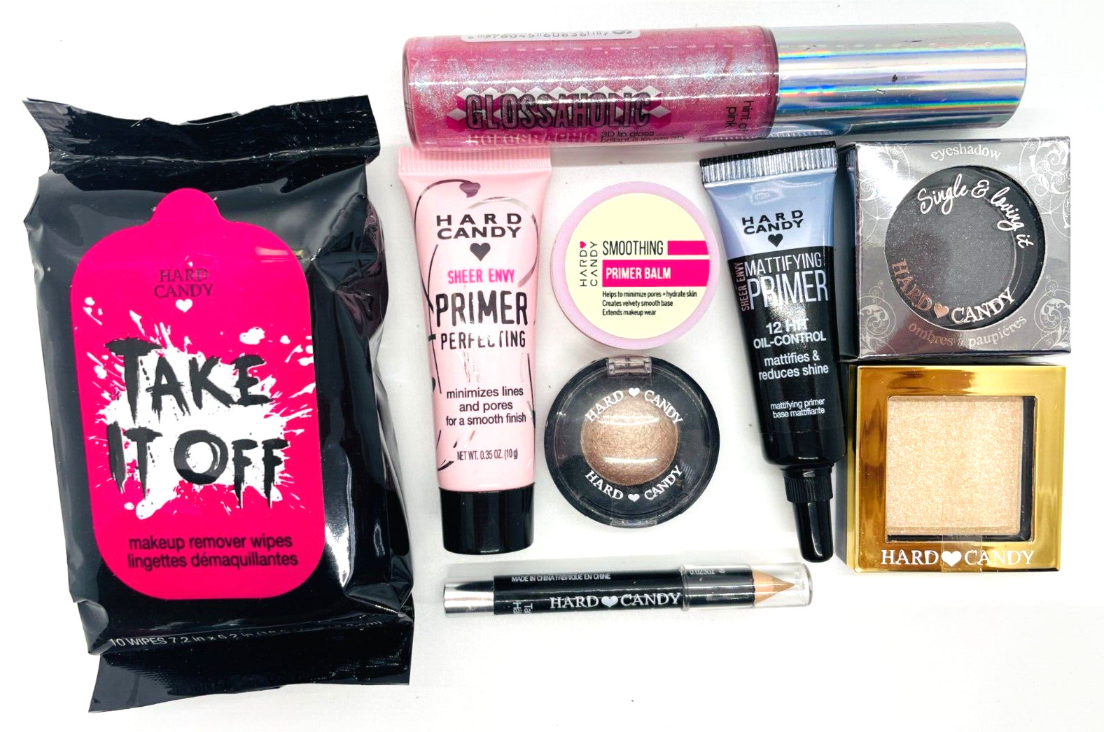 8 pc Hard Candy MINI Lot + 1 BONUS LipGloss FREE!!