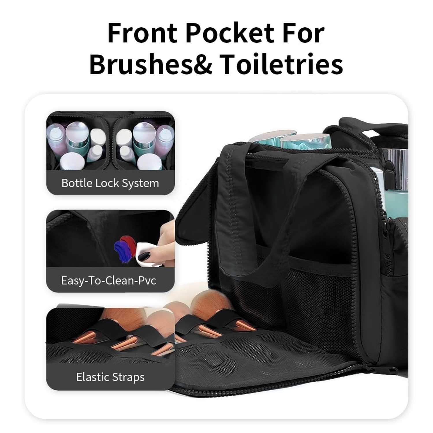 Puffer Travel Toiletry Bag – Large Capacity 11.8”L Makeup Organizer,