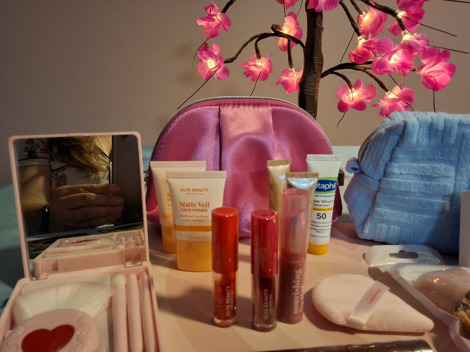NEW Ulta Beauty, Cetaphil, Versace & Skincare Bundle – Makeup Bags & Tools Set
