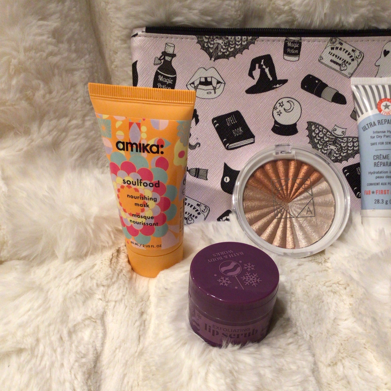 Assorted Travel Size Hydrating Beauty Lot w/ amika, First Aid Beauty, Mamonde