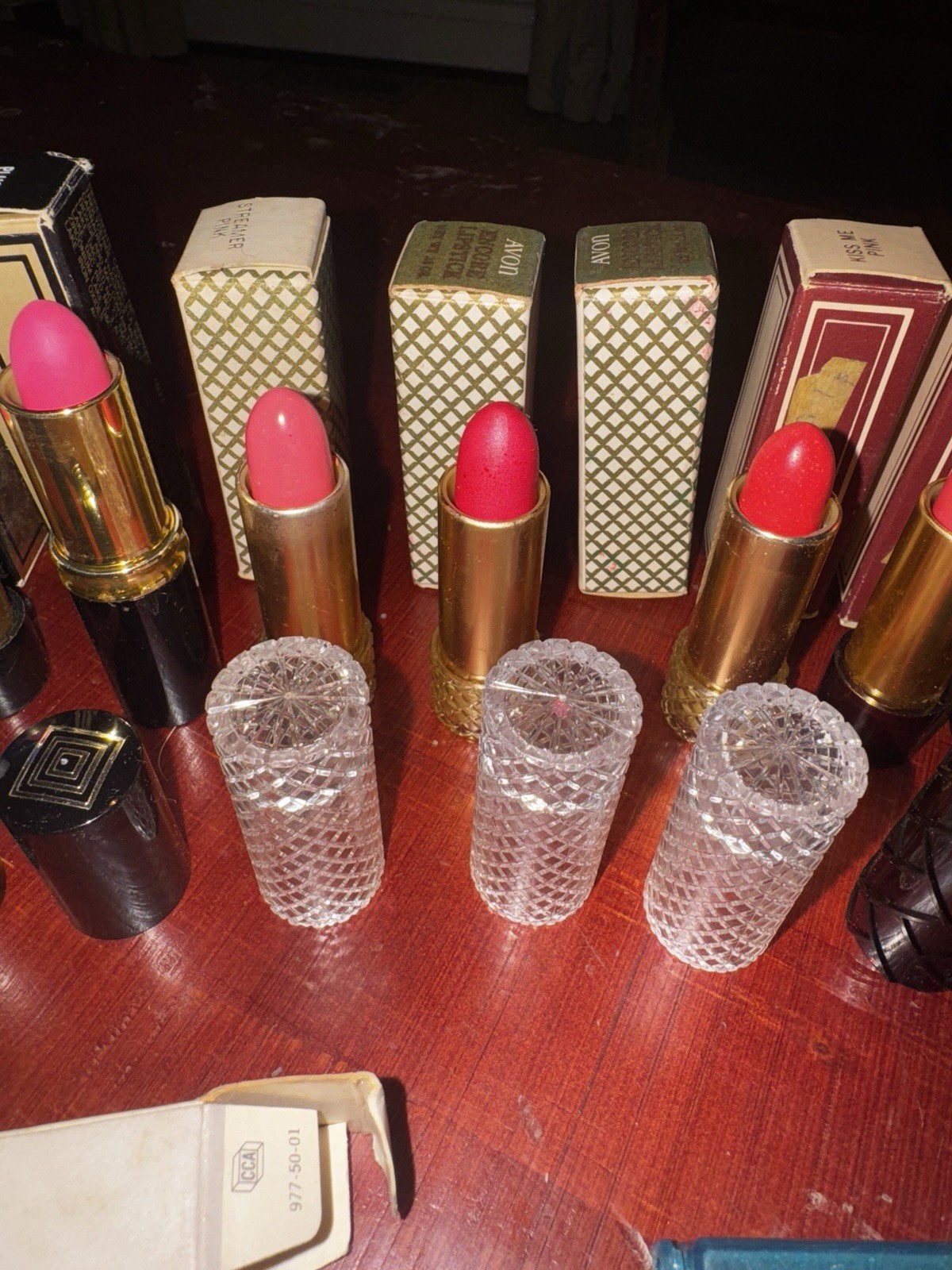 Lot 14 Vintage Avon Encore Lipstick, Perfumed Demistik, Crystal Eyeshadow 70s