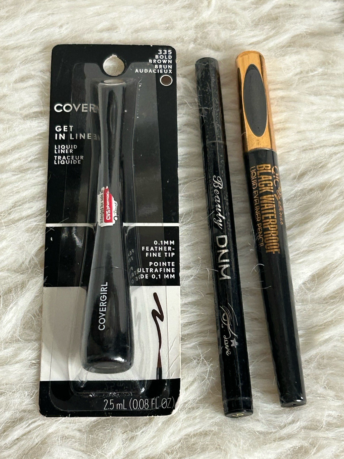 Lot of 7 Eye Makeup Elf Covergirl Wet n Wild Eyeliner Eye Shadow Glitter