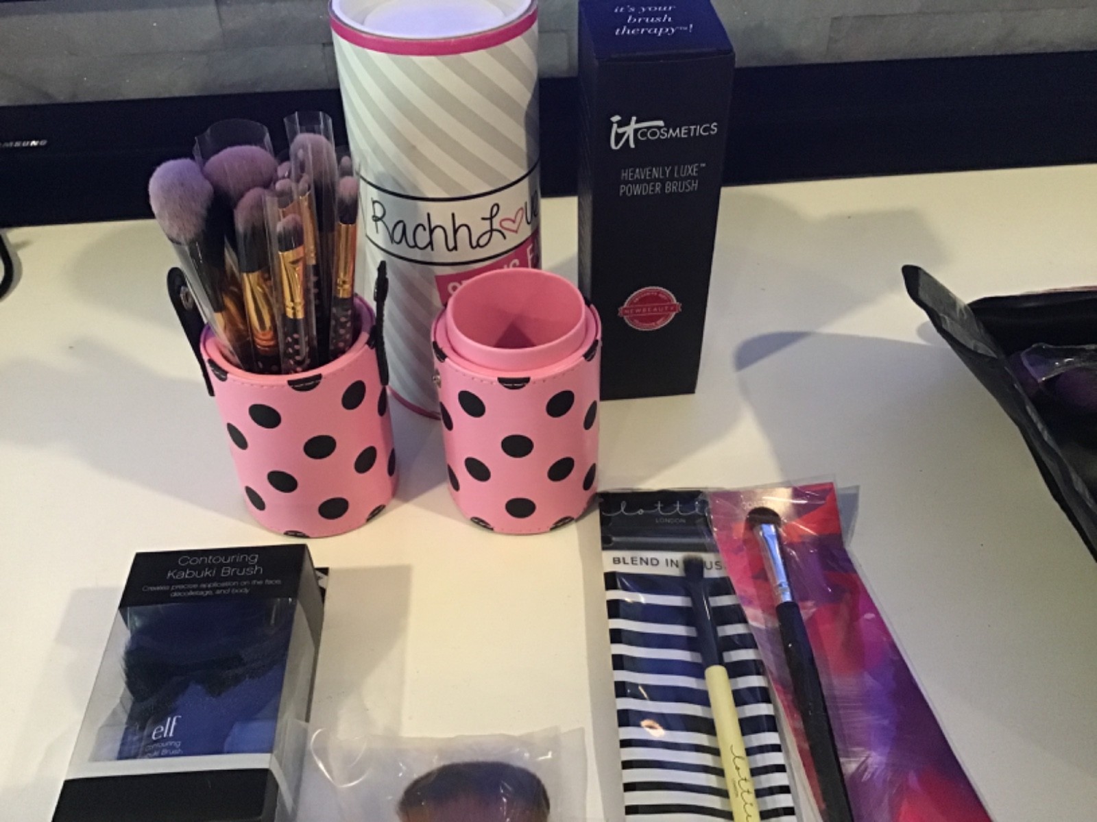 New Large Mixed Makeup Brush Lot bhcosmetics ELF it cosmetics