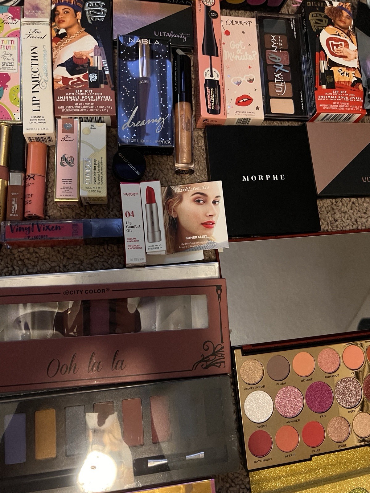 Full Size Mixed Makeup & Beauty Lot w/ Morphe, Too Faced, Clinique, NYX, ULTA