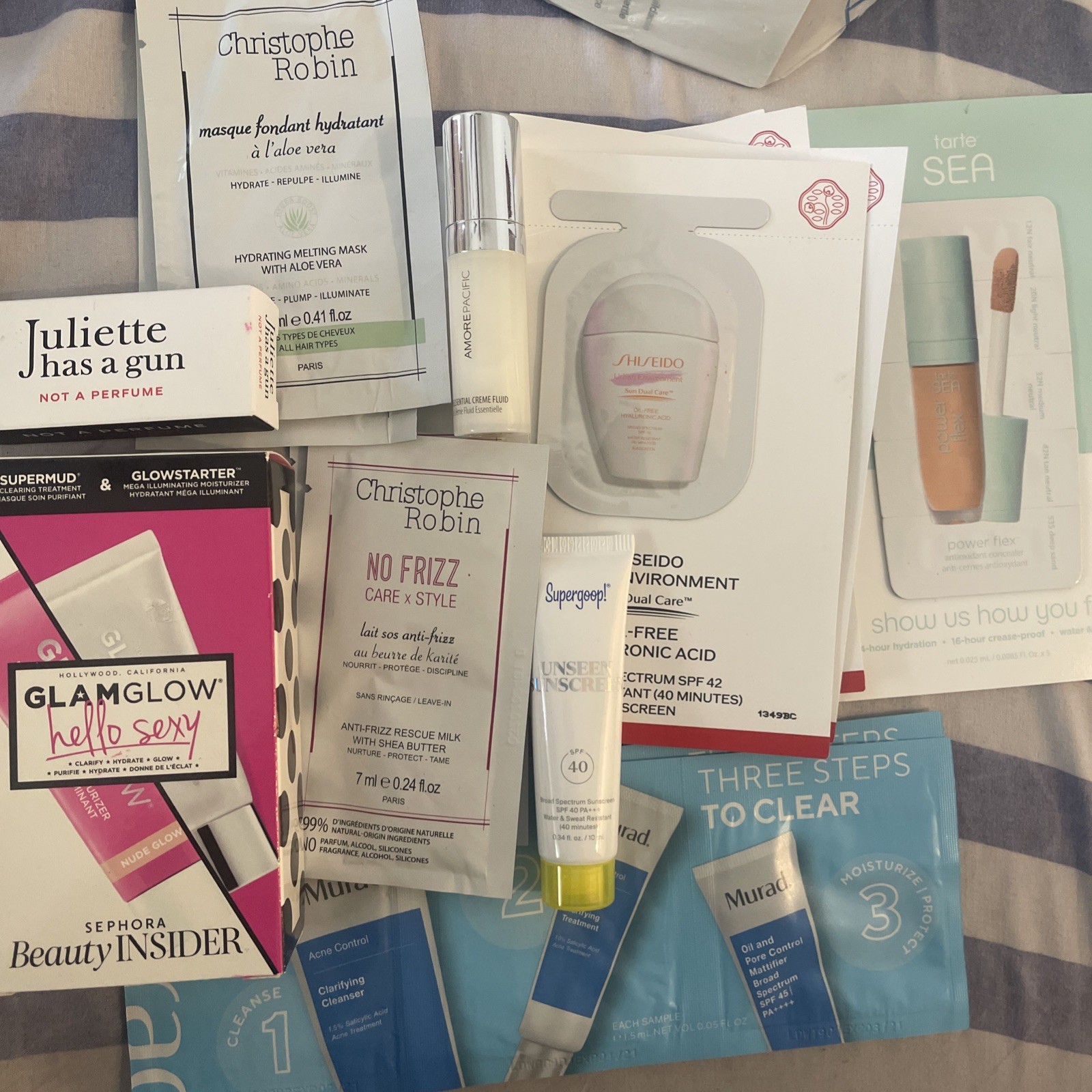 Large Lot of High End Samples Shampoo Conditioner Skincare Serums Lipcare Etc…