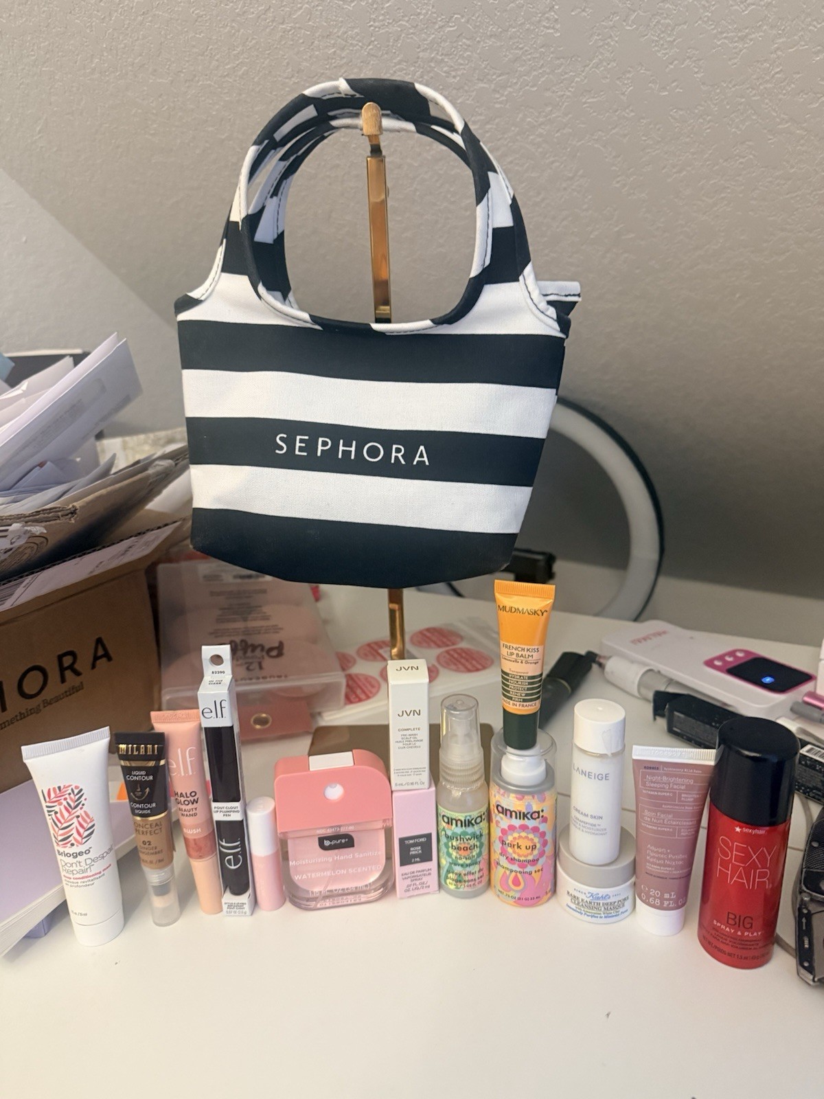 Tom Ford, e.l.f., Milani, amika Assorted Makeup Lot – Full, Travel, Sample Sizes