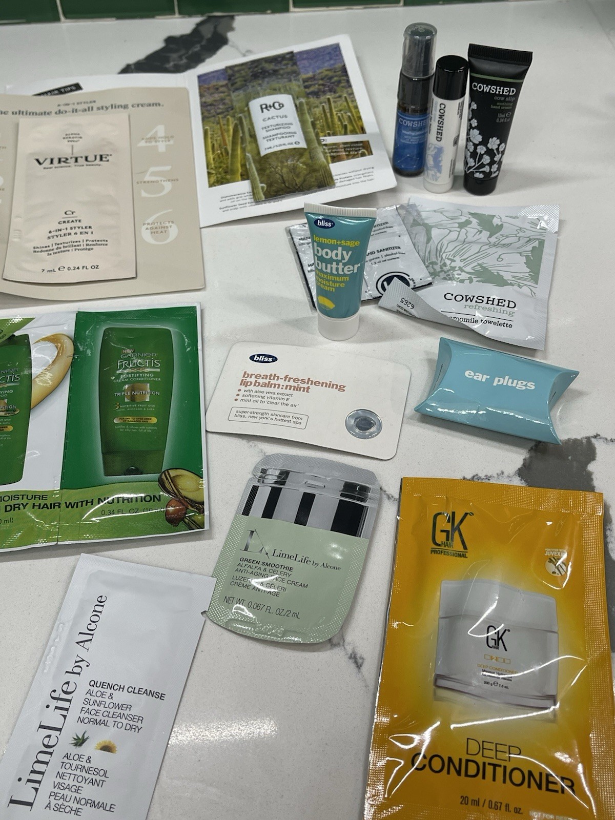 Mixed Lot Travel & Sample Size Cosmetic Skincare Makeup Hair Samples 22pc