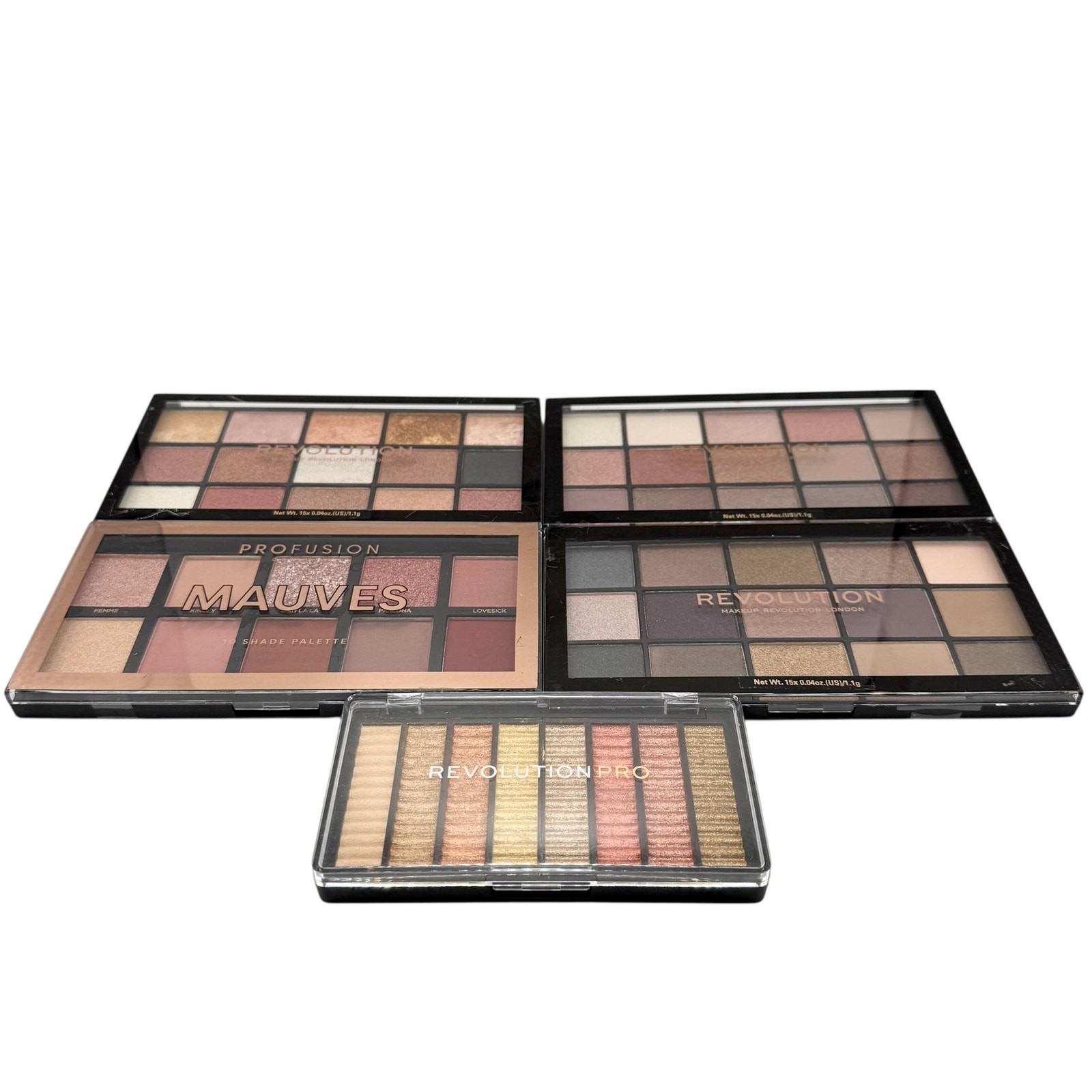 NEW Eyeshadow Lot of 5 Makeup Palettes Revolution Profusion Pro Reloaded Iconic