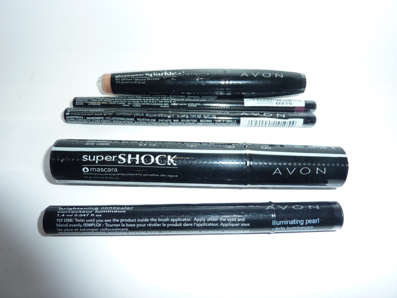 AVON 5 Mixed Make Up New SEALED LIP LINER-EYE LINER-LIP GLOSS-CONCEALER-MASCARA