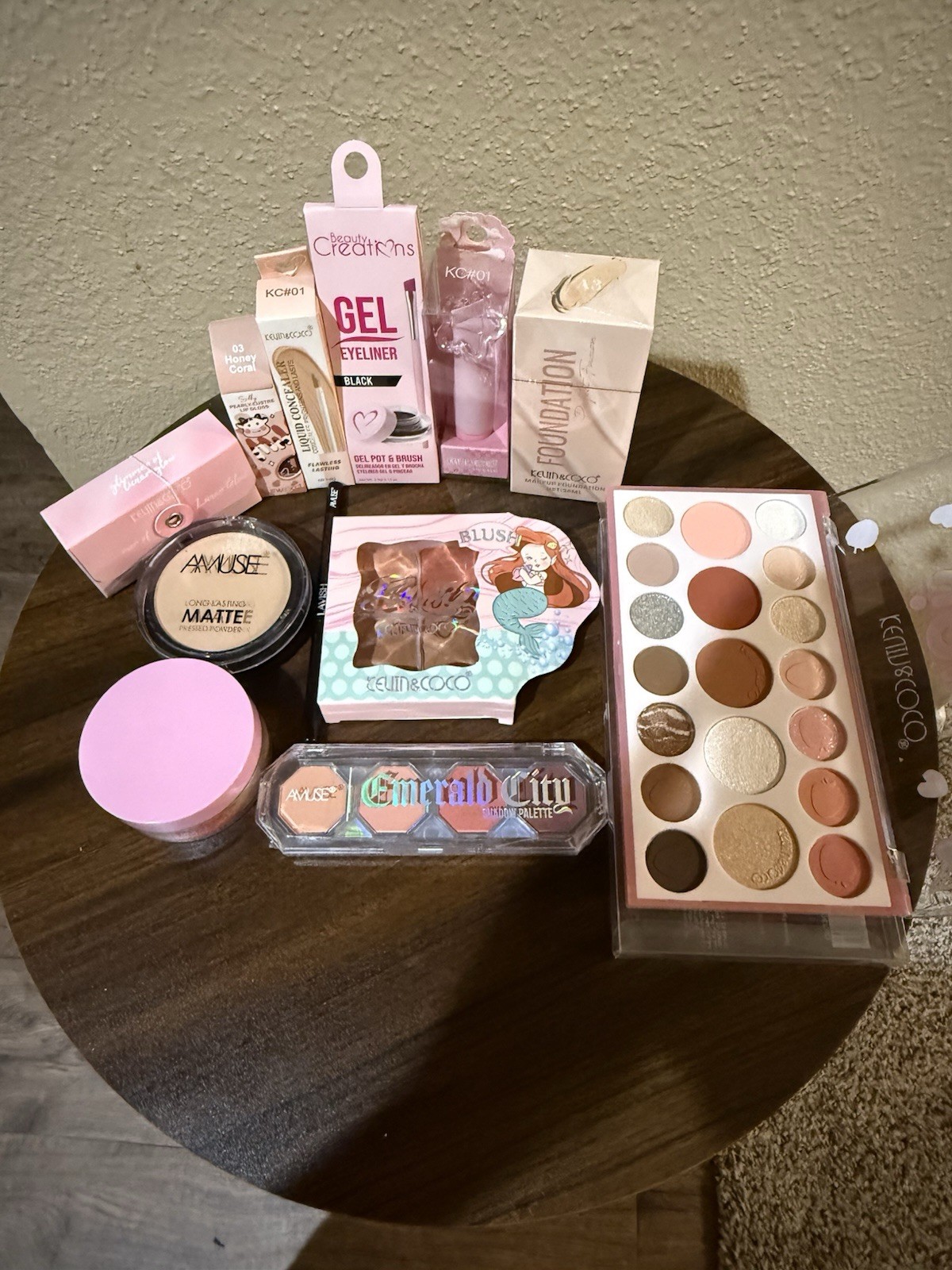 Beauty Creations Amuse Caline Coco Emerald City Makeup Lot Eyeshadow Gel Blush