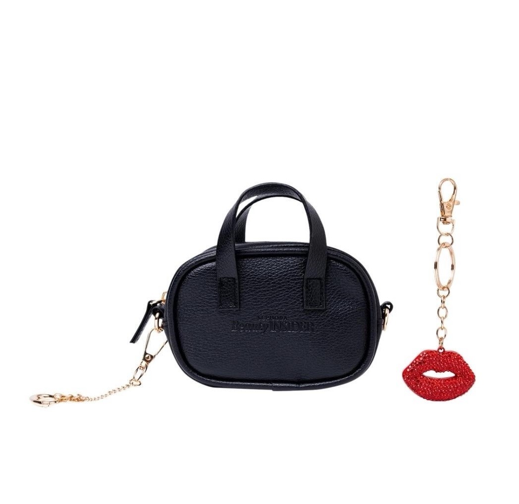 NEW Sephora Beauty Insider Mini Bag & Lip Charm Bundle Set Red Lip Charm